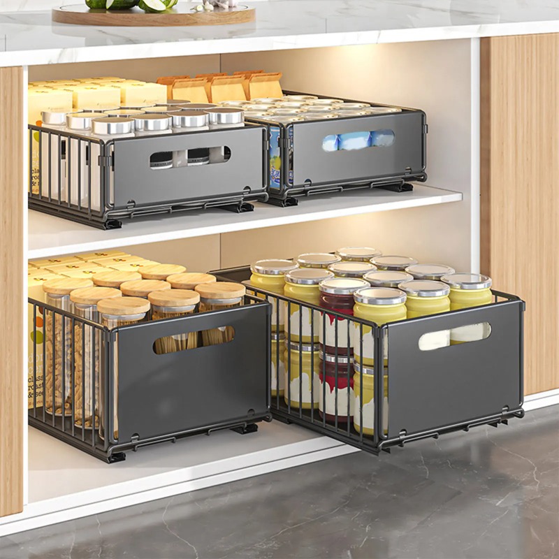 Kitchen Baking Tray Storage - 1pcs Kitchen Storage Rack with Slide