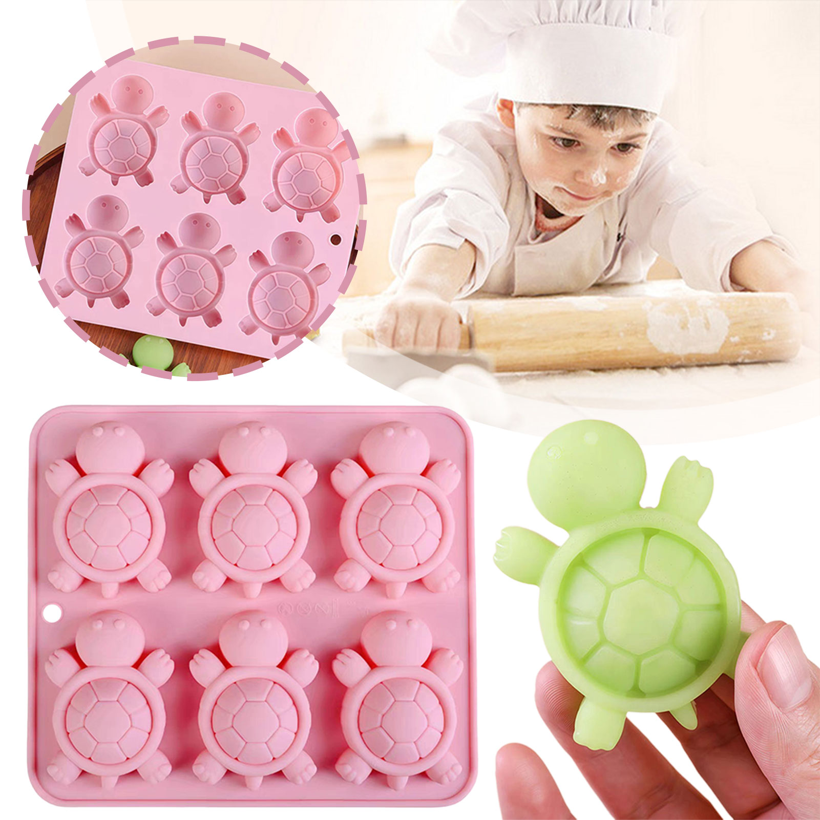 Kitchen Appliances For Baking - Turtles Ice Tray 3D Tortoises Sea