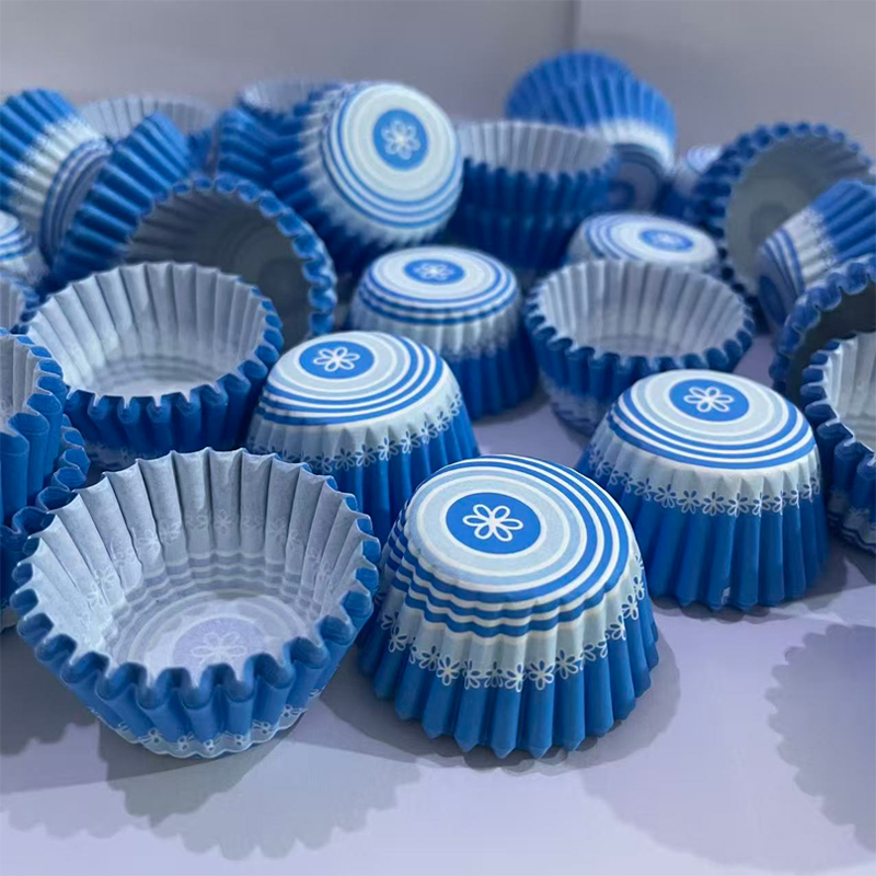 Kitchen Paper For Baking - 200Pcs/500Pcs/1000Pcs Blue Flower Mini Cake Paper