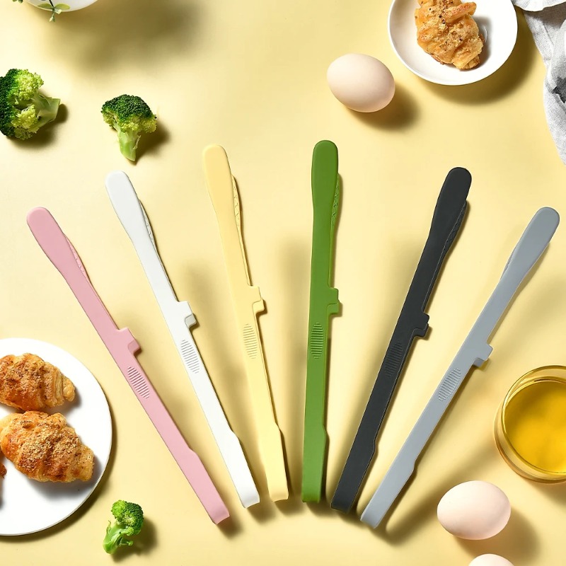 Kitchen Baking Ware - Food Grade Silicone Bread Tongs Non-Slip