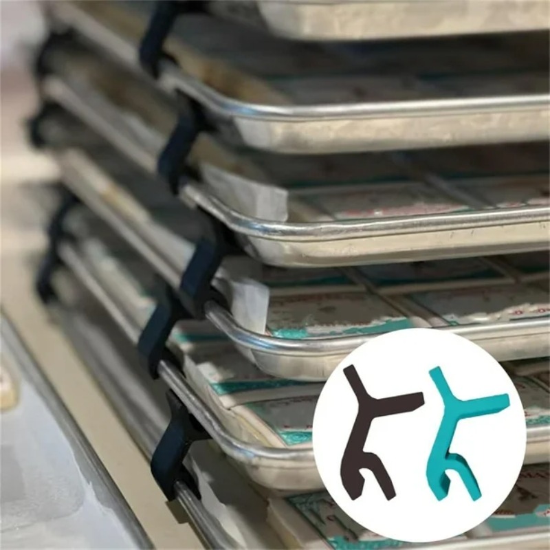 Kitchen Baking Sheet Organizer - Stackable Cookie Sheet Organizer Space-Efficient Baking