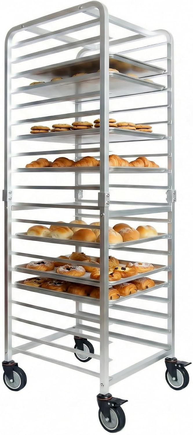 Kitchen Baking Sheet Organizer - Commercial 20 Tier Stainless Steel Sheet