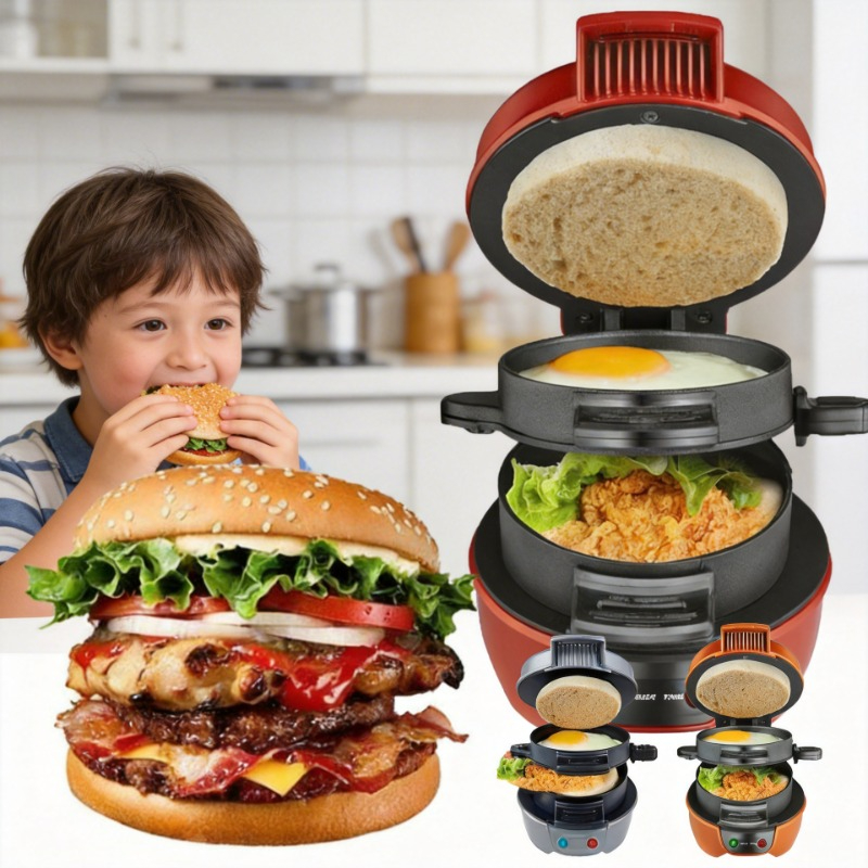 220V 110V Mini Electric Burger - Kitchen Baking Machine ulasan dan harga