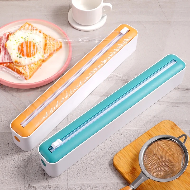 2 In 1 Food Film Dispenser Wra - Kitchen Baking Tray Storage ulasan dan harga