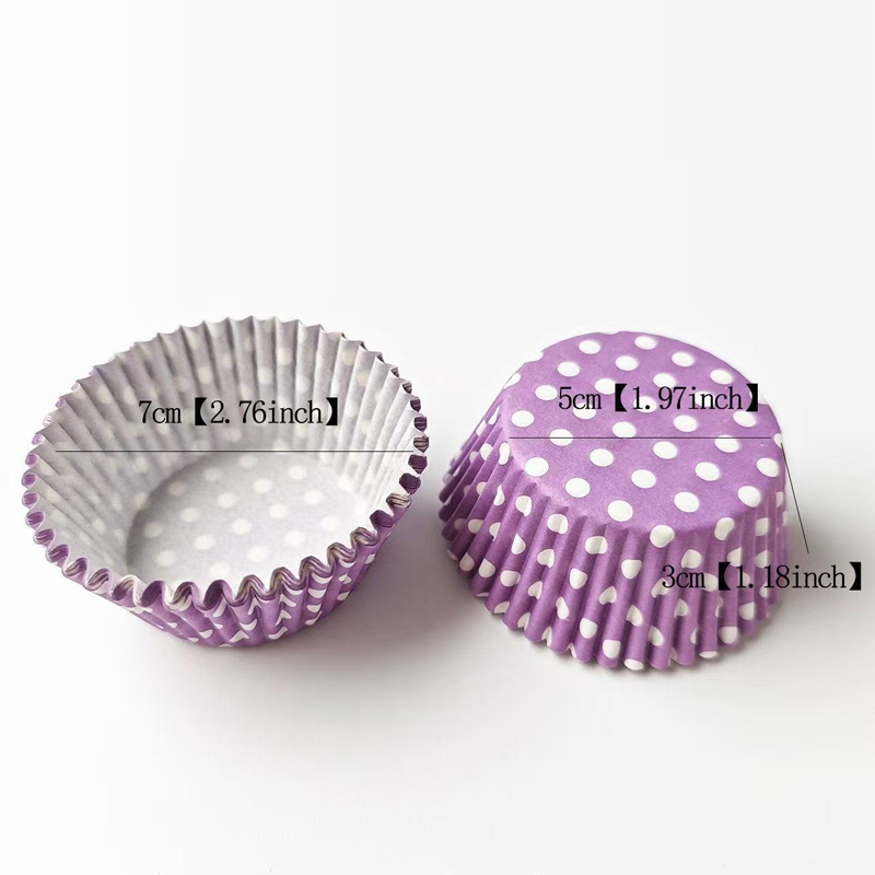 100Pcs Polka Dot Cake Paper Li - Kitchen Paper For Baking ulasan dan harga