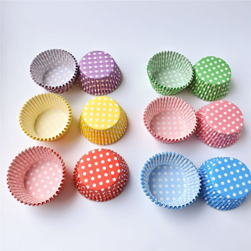 100Pcs Polka Dot Cake Paper Li - Kitchen Paper For Baking ulasan dan harga