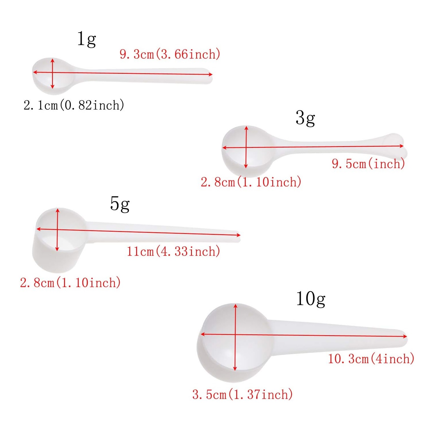 1/3/5/10g Measuring Spoons Cof - Baking Powder Kitchen ulasan dan harga