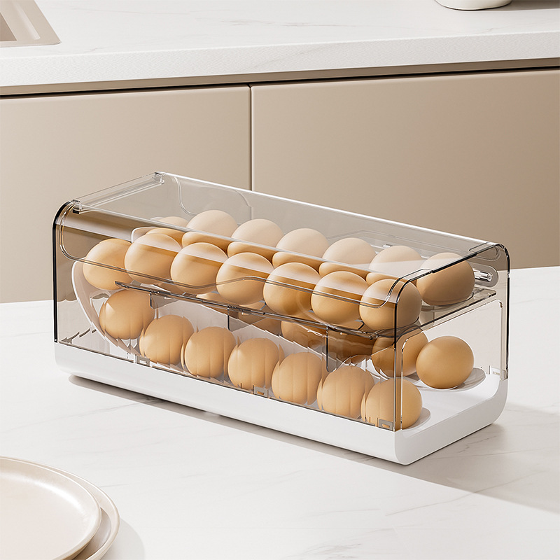 Automatic Rolling Egg Dispense - Kitchen Baking Tray Storage ulasan dan harga