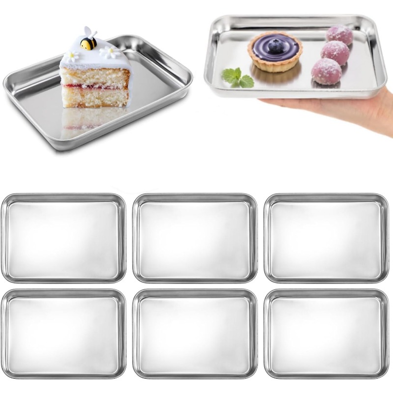 Metal Food Tray Plate Portable - Kitchen Baking Sheet Organizer ulasan dan harga