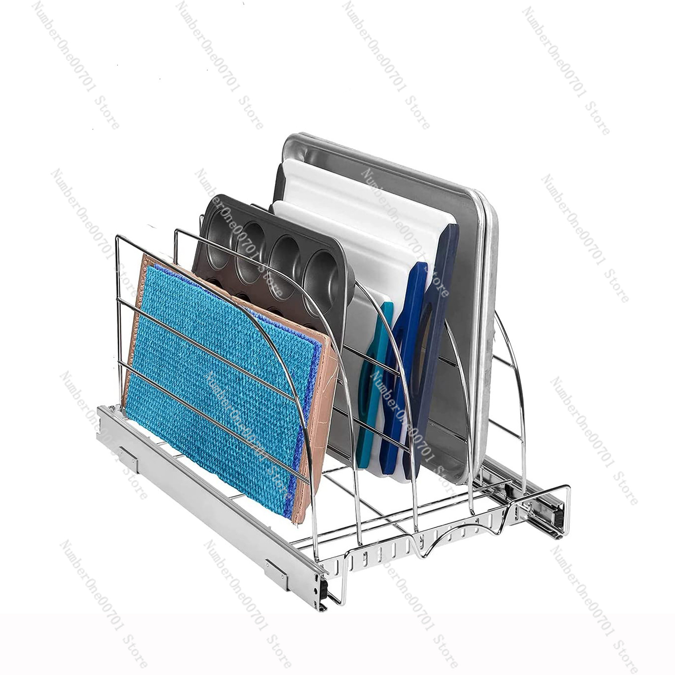 Slide-Out Kitchen Cabinet Orga - Kitchen Baking Sheet Organizer ulasan dan harga