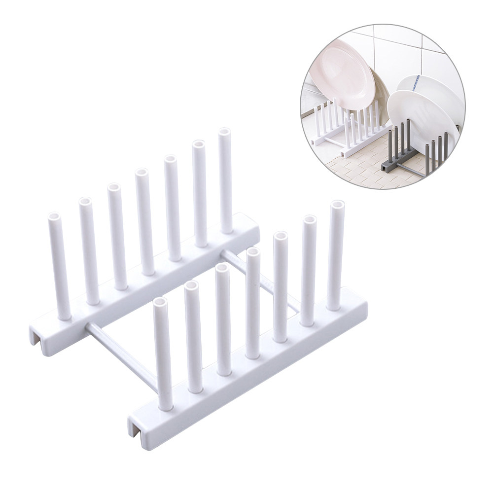 White Plastic Dish Rack Kitche - Kitchen Baking Sheet Organizer ulasan dan harga