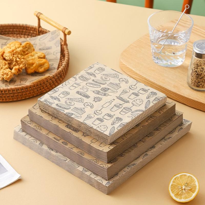 100pcs Oil-Proof Baking Food W - Kitchen Paper For Baking ulasan dan harga