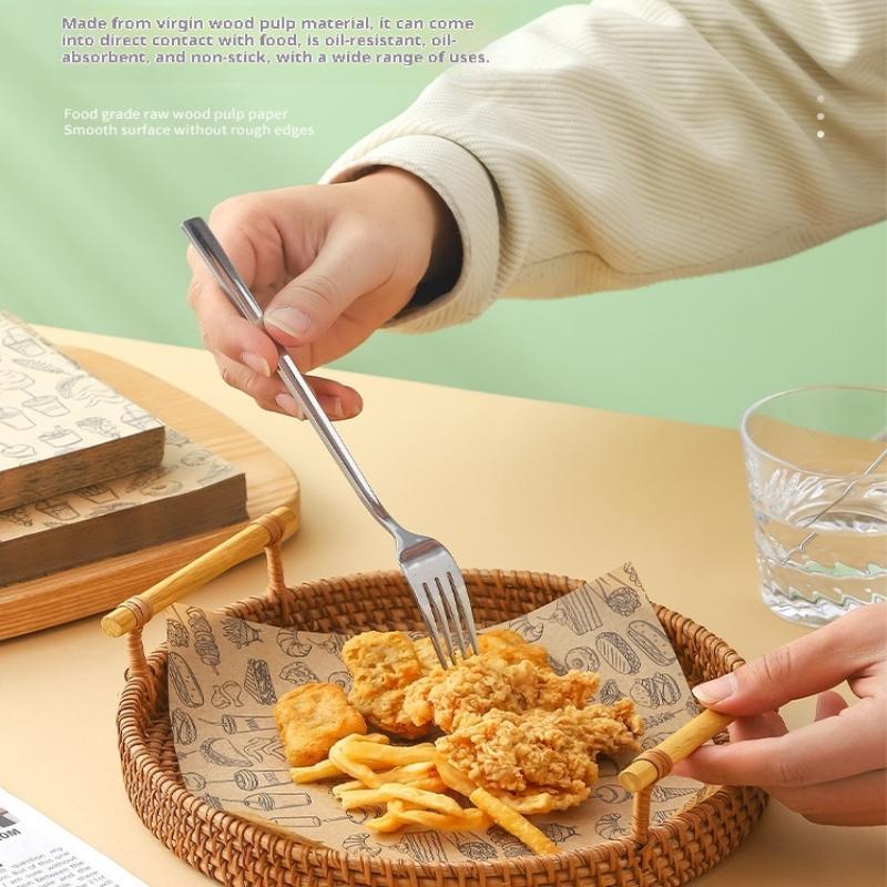 100pcs Oil-Proof Baking Food W - Kitchen Paper For Baking ulasan dan harga