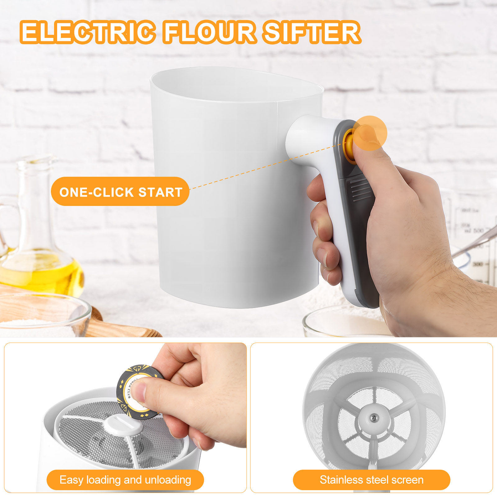 Electric Flour Sifter Handheld - Kitchen Baking Machine ulasan dan harga