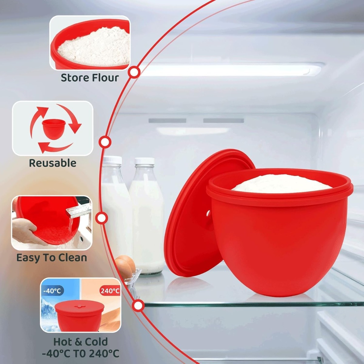 Silicone Mixer Bowl Liner with - Kitchenaid Baking Bowl ulasan dan harga