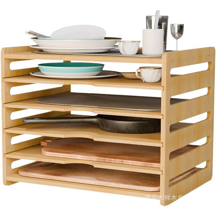 Solid wood kitchen storage rac - Kitchen Baking Sheet Organizer ulasan dan harga