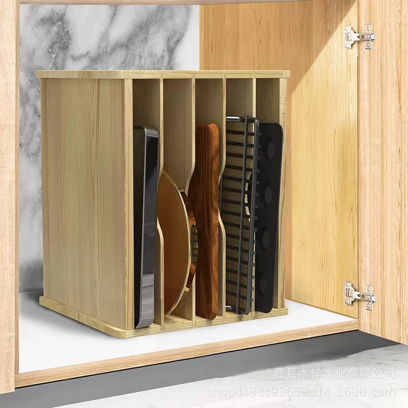 Solid wood kitchen storage rac - Kitchen Baking Sheet Organizer ulasan dan harga