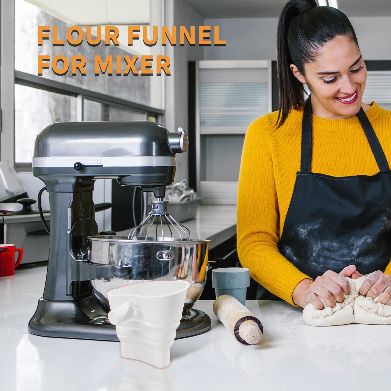 Flour Mixer Funnel Dough Bakin - Kitchen Aid Baking Bread ulasan dan harga