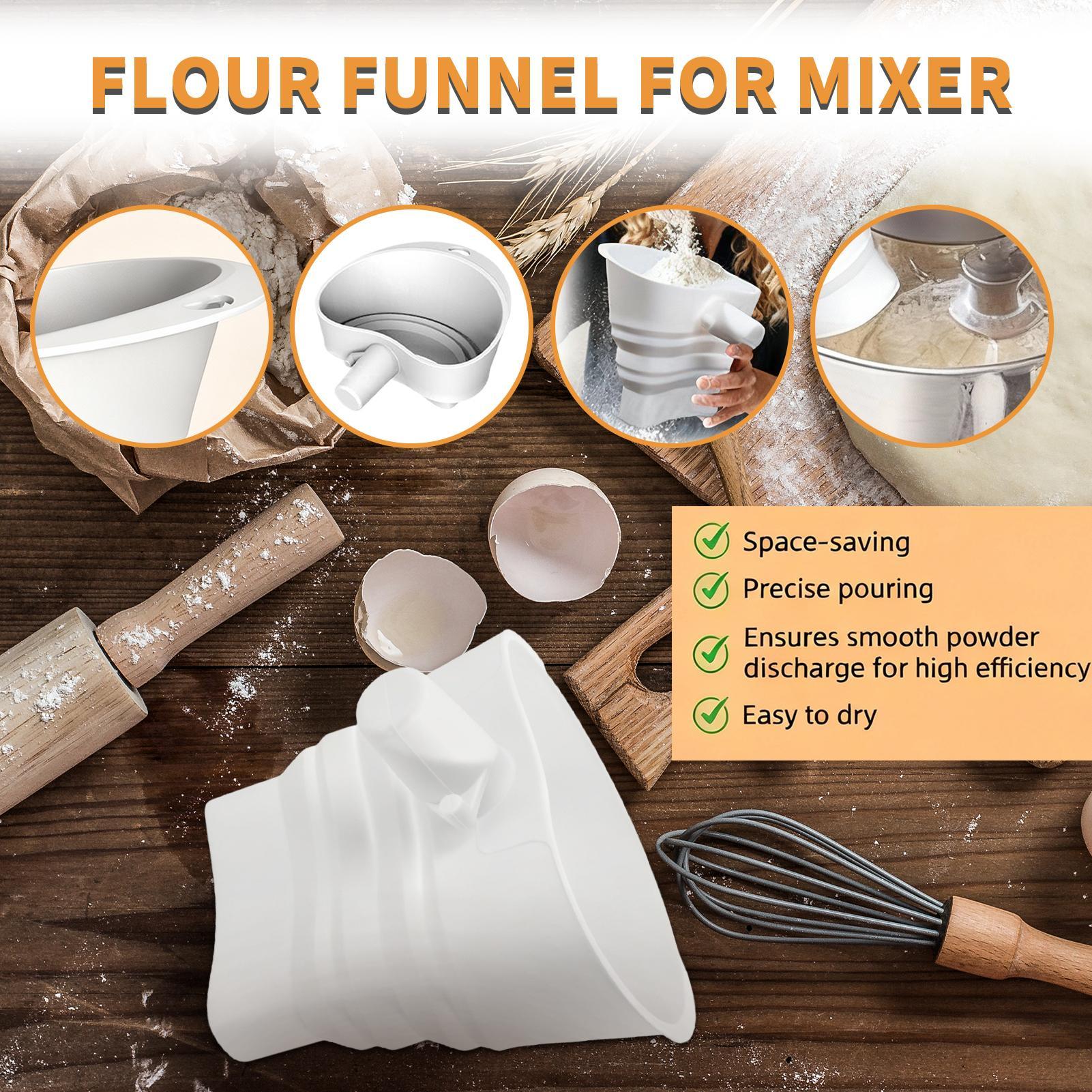 Flour Mixer Funnel Dough Bakin - Kitchen Aid Baking Bread ulasan dan harga