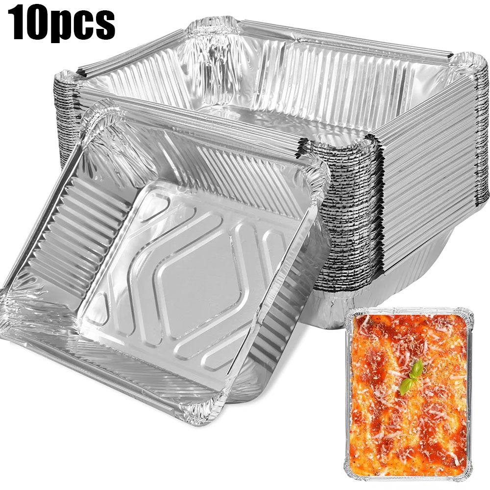 10PCS Disposable Aluminum Foil - Kitchen Baking Tray Storage ulasan dan harga