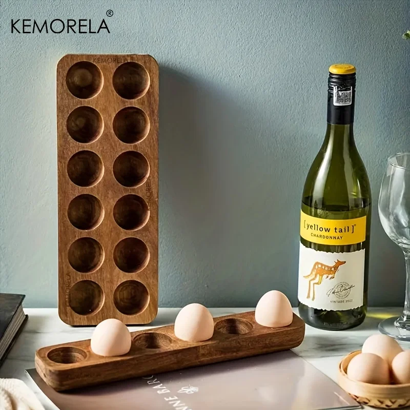 KEMORELA 1PCS Modern Wooden Eg - Kitchen Baking Tray Organiser ulasan dan harga