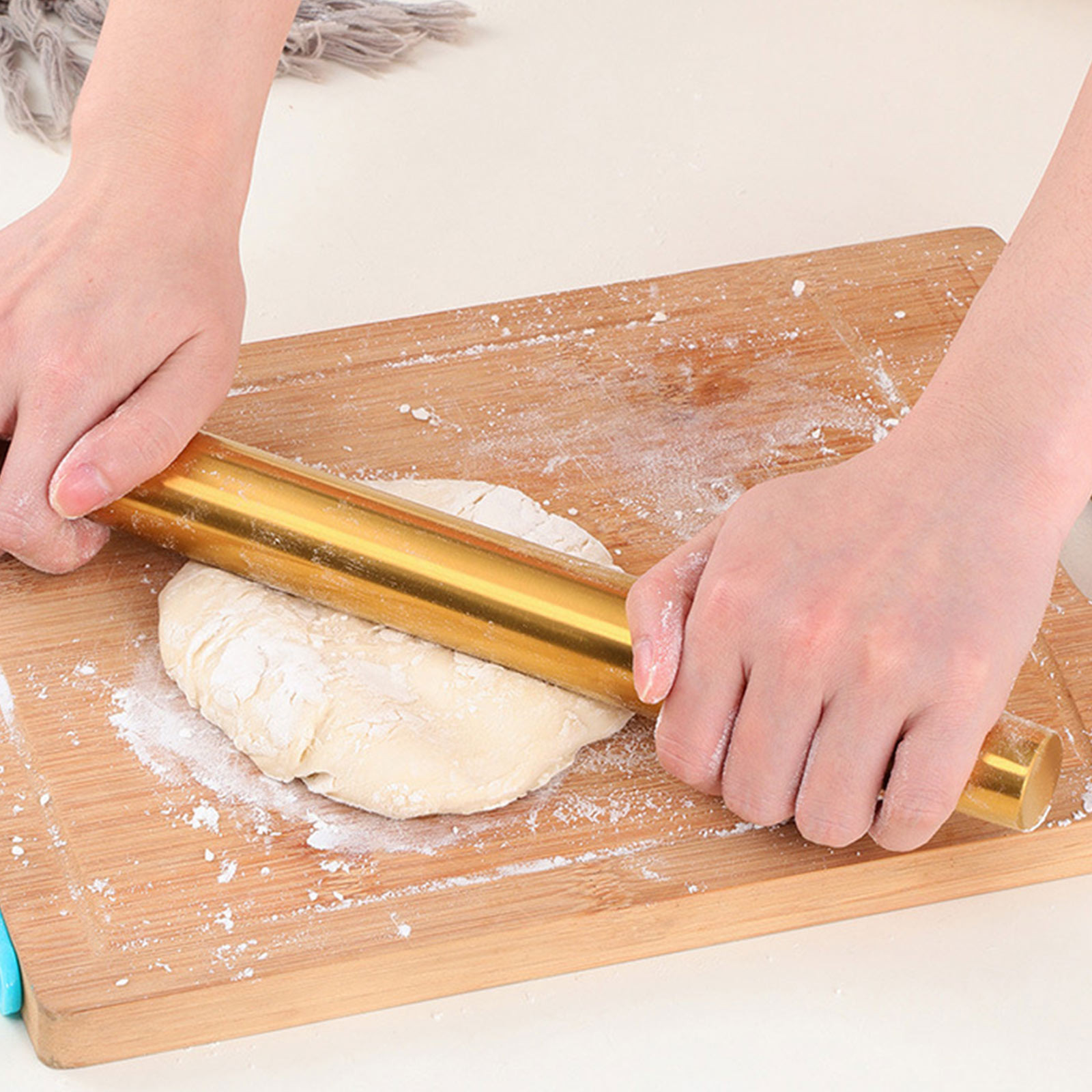 Gold Rolling Pin Baking Tool C - Kitchen Baking Ware ulasan dan harga