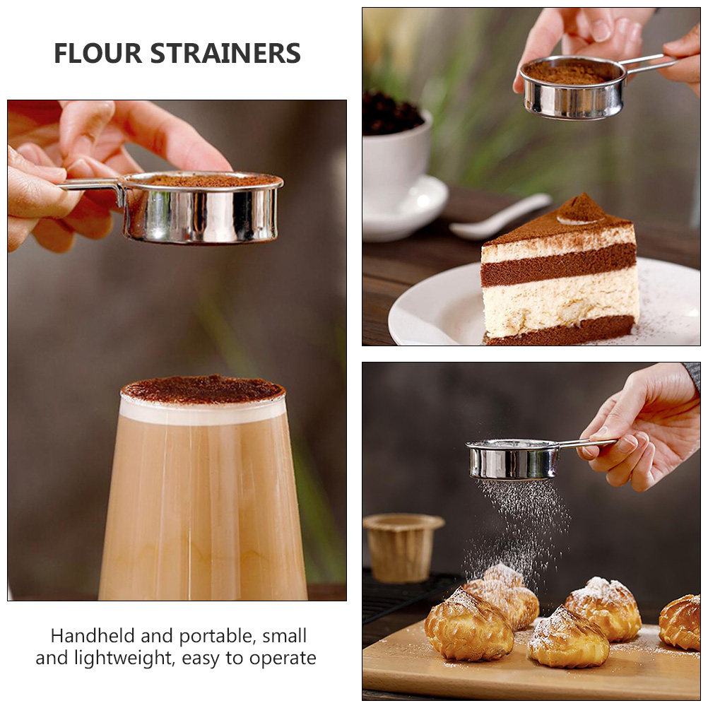 2Pcs Stainless Steel Flour Sif - Baking Powder Kitchen ulasan dan harga