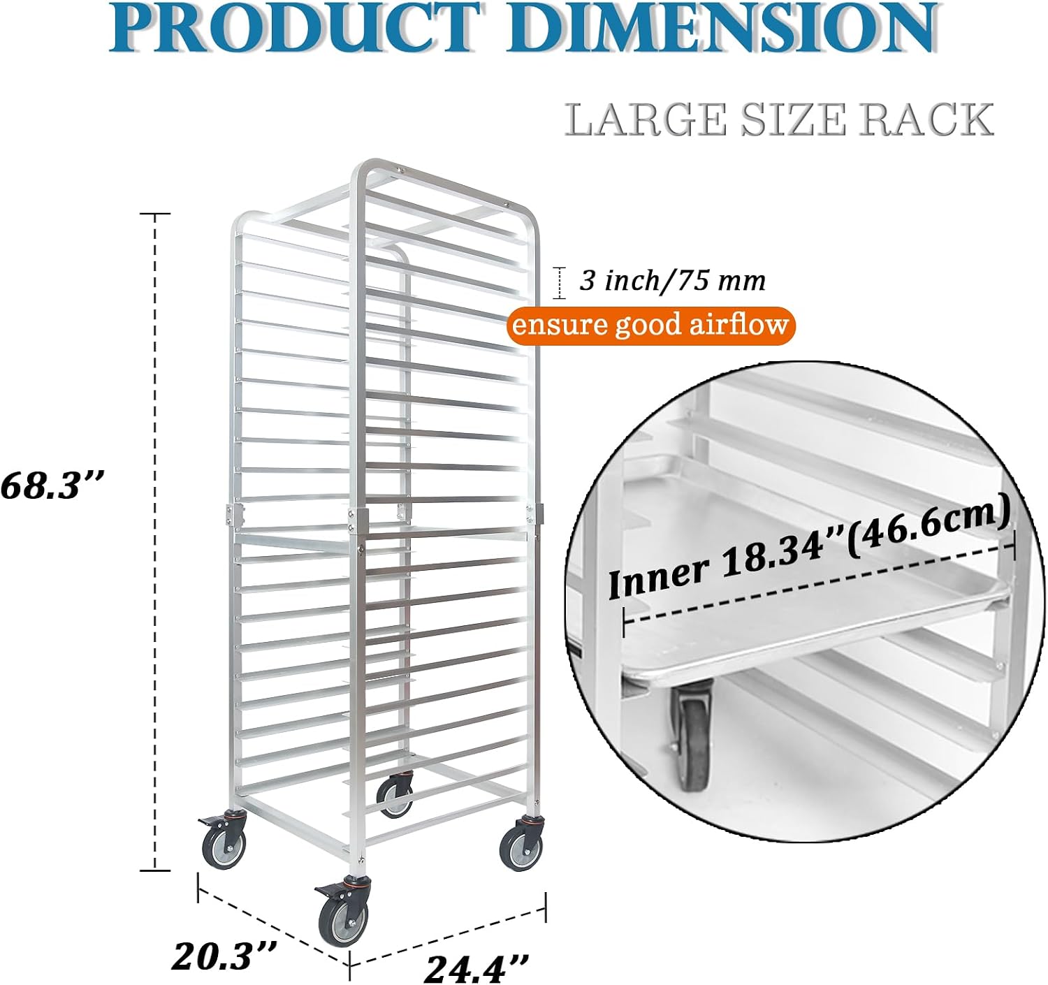 Commercial 20 Tier Stainless S - Kitchen Baking Sheet Organizer ulasan dan harga