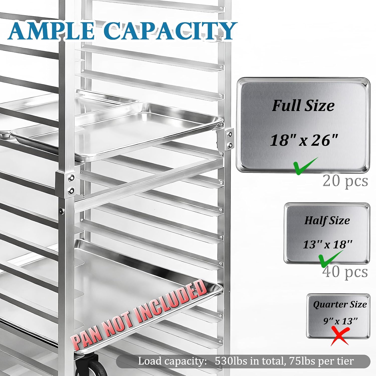 Commercial 20 Tier Stainless S - Kitchen Baking Sheet Organizer ulasan dan harga