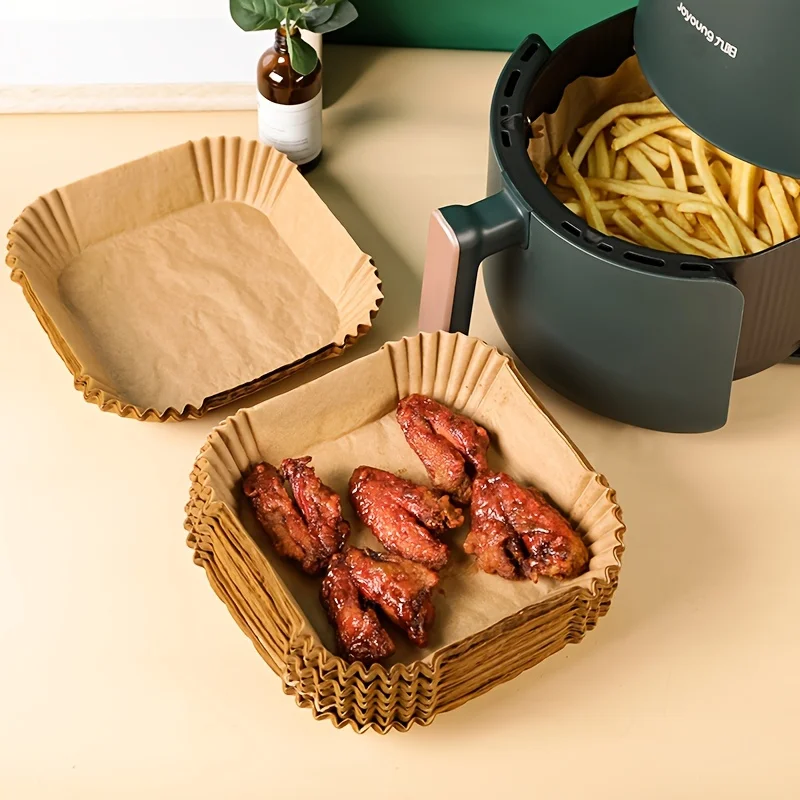 30/50 Pack Air Fryer Paper Squ - Kitchen Paper For Baking ulasan dan harga