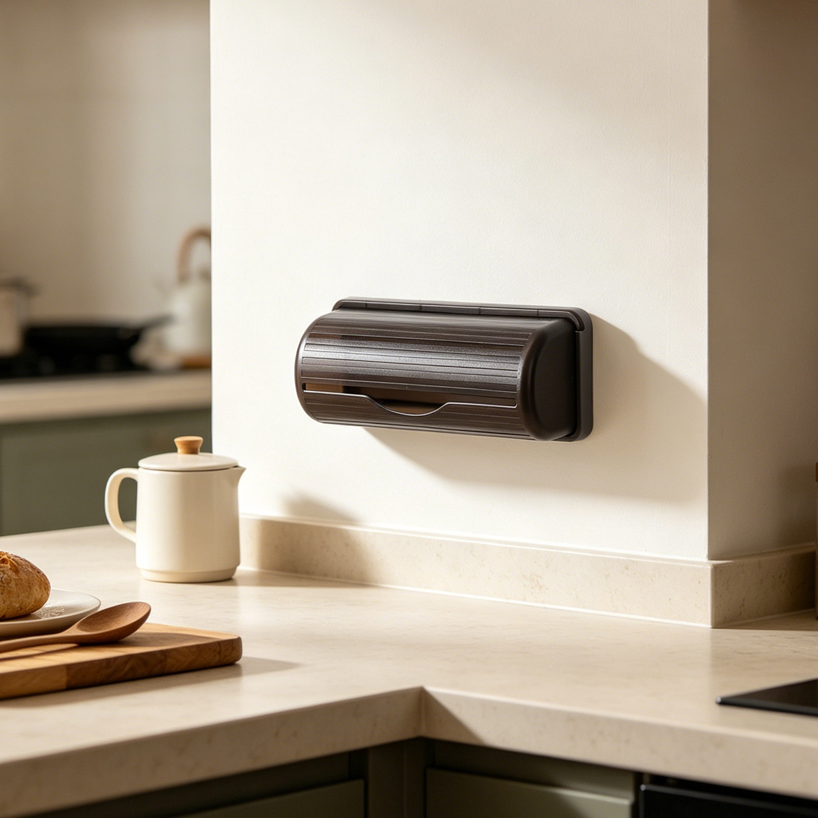 Wall Mounted Trash Bag Holder  - Kitchen Baking Tray Storage ulasan dan harga