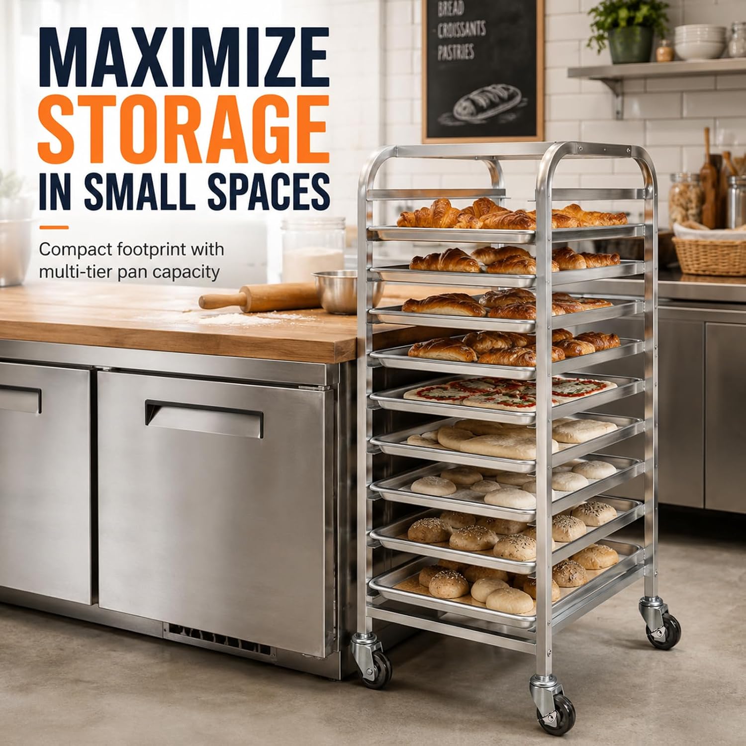 10 Tier Stainless Steel Sheet  - Kitchen Baking Sheet Organizer ulasan dan harga