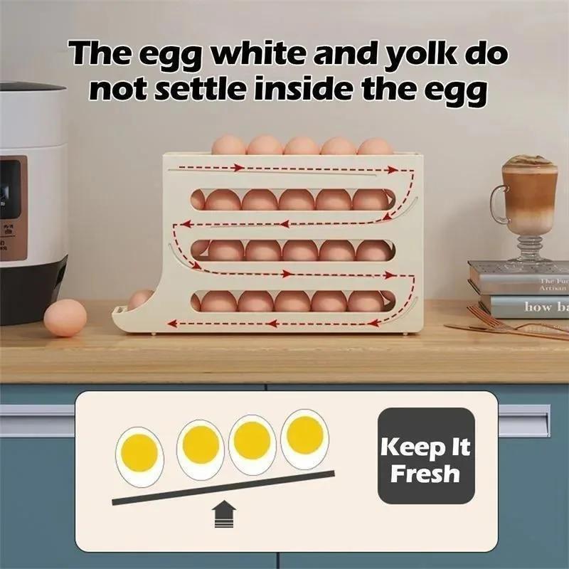 Refrigerator Eggs Storage Box  - Kitchen Baking Tray Storage ulasan dan harga