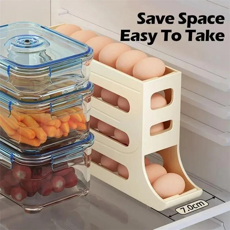 Refrigerator Eggs Storage Box  - Kitchen Baking Tray Storage ulasan dan harga