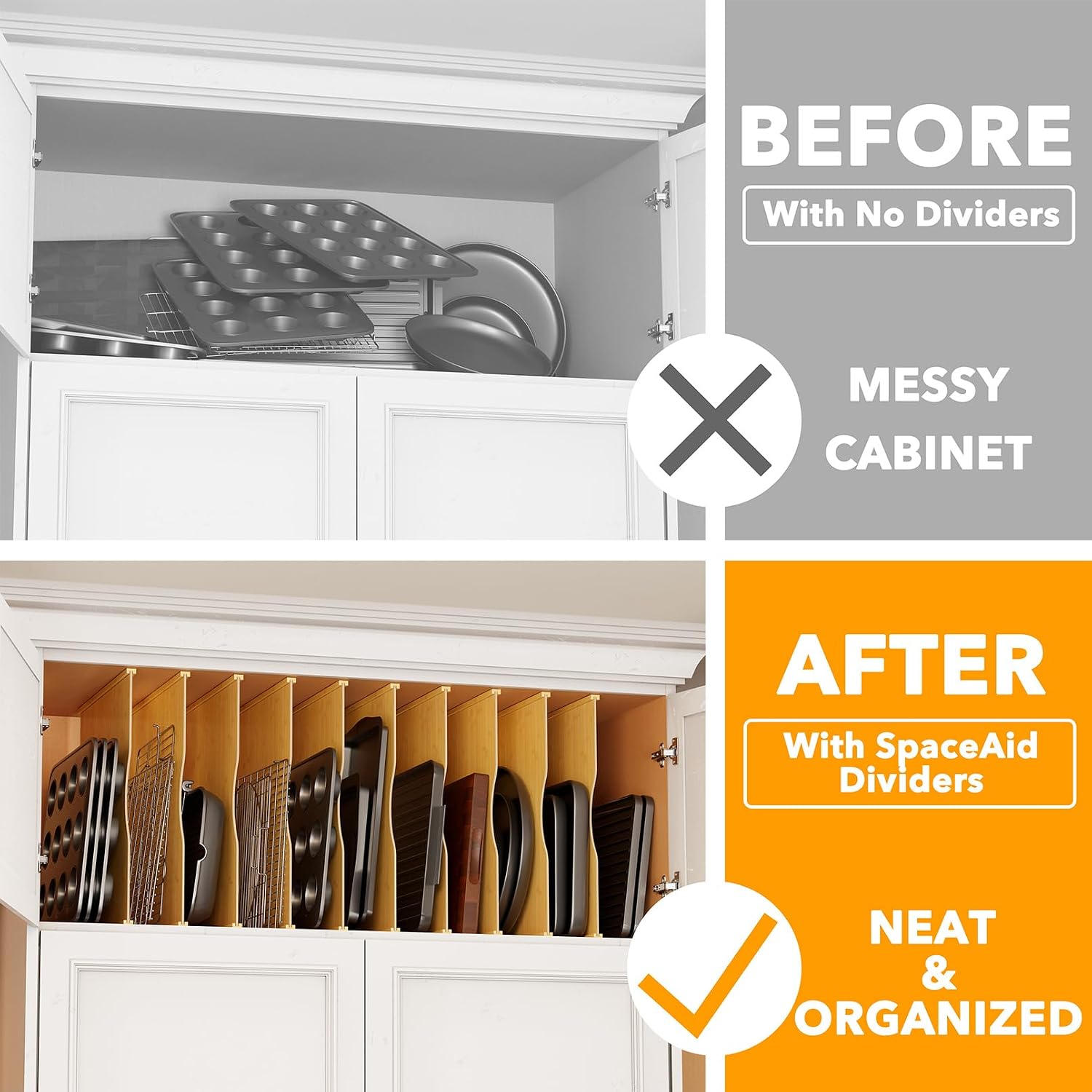 10 Pack Bamboo Tray Dividers f - Kitchen Baking Sheet Organizer ulasan dan harga