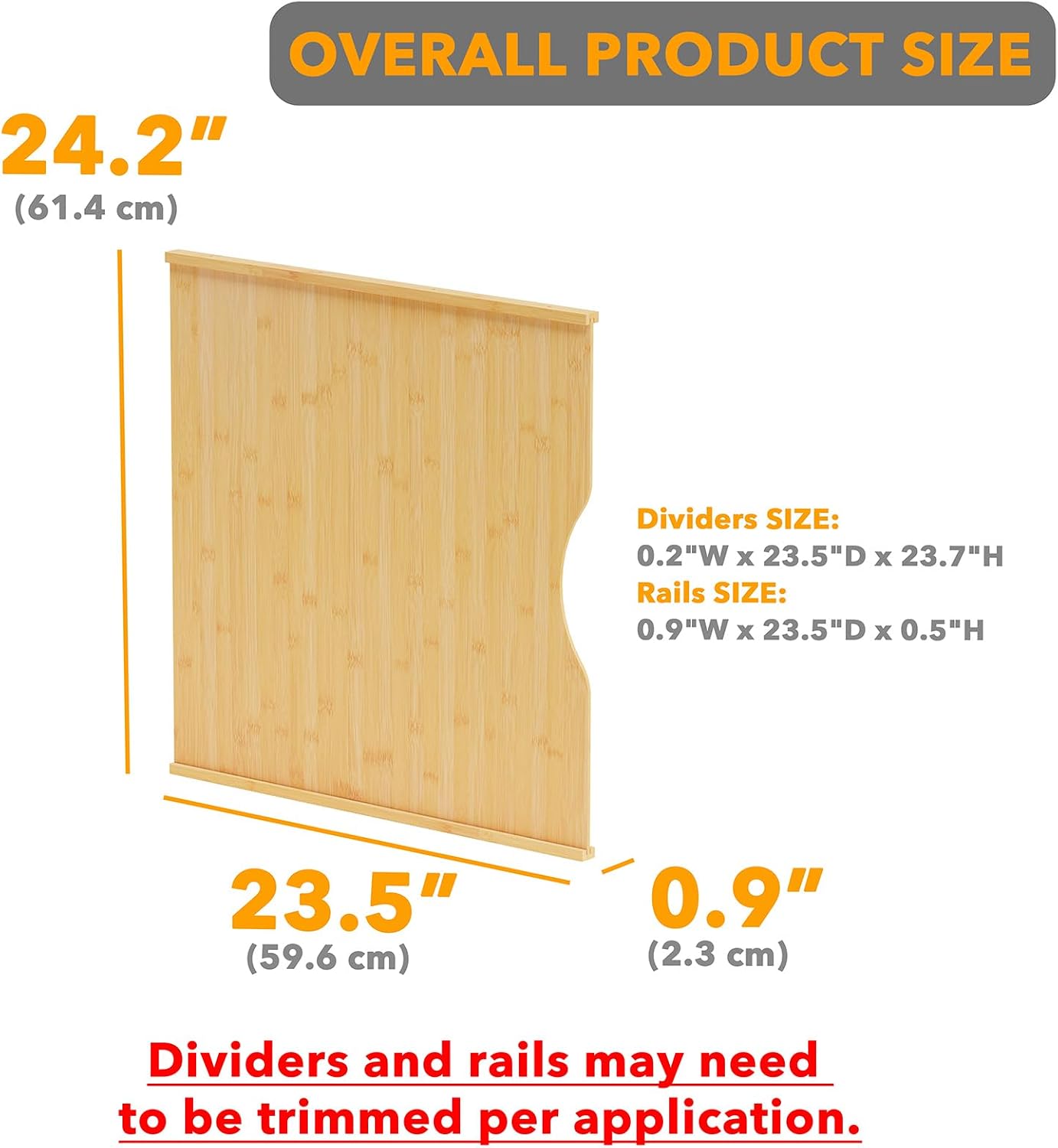 10 Pack Bamboo Tray Dividers f - Kitchen Baking Sheet Organizer ulasan dan harga