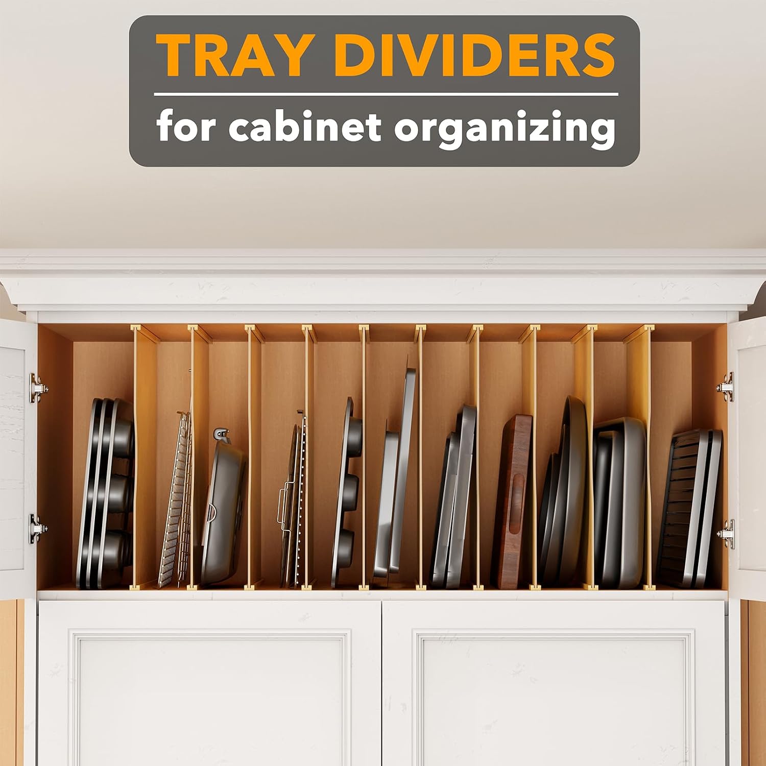 10 Pack Bamboo Tray Dividers f - Kitchen Baking Sheet Organizer ulasan dan harga